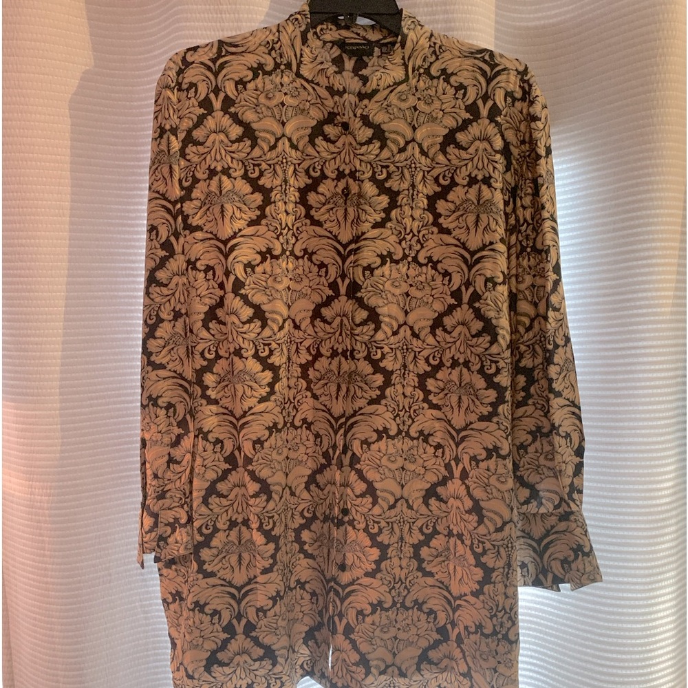 Button-down tunic/blouse from Saks. Elegant and comfortable.